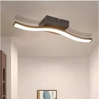 Nettlife LED Deckenleuchte Flur Schwarz Modern 6W Deckenseinbauleuchte 3000K Warmweiß, LED fest integriert, Warmweiß, Schlafzimmerlampe Warmweiß LED Deckenbeleuchtung für Küche Flur