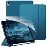 Fintie Tablet-Hülle für iPad 11 Generation 11'' 2025 (A16), iPad 10 Generation 10.9'' 2022, mit Schutzfolie-ultradünne transparente Rückseite Case mit Stifthalter