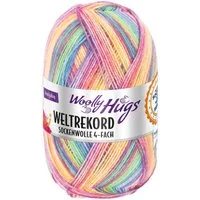 Woolly Hugs Woolly Hugs WELTREKORD Sockenwolle 4-fach 100 g Häkelwolle, 420 m (Offizielles Woolly Hugs Weltrekord-Sockengarn), 100 g