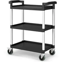 COSTWAY Werkzeugwagen, max. Traglast:225 kg, Alu Werkstattwagen mit 3 Etagen, Rollen