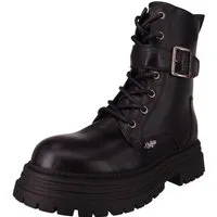 Buffalo 1622610 Lennox Lace Up Mid Black Stiefelette