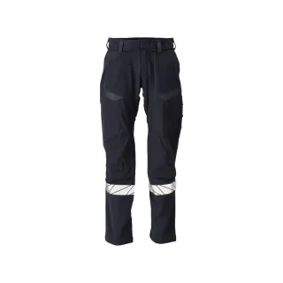 MASCOT Herren Hose mit Knietaschen ACCELERATE MULTISAFE Schwarzblau / Hi-vis Gelb 48 - 21279-284-01017-76C48