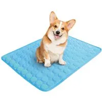 Kaket Hundematte Kühlmatte Hund blau, für Drinnen, Draußen und Auto