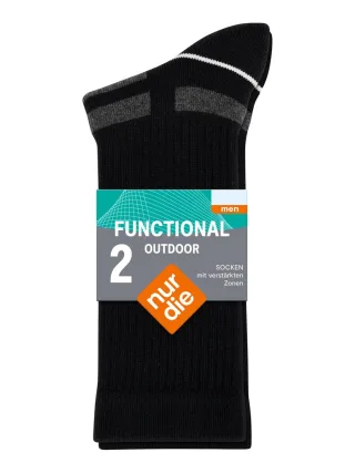 NUR DIE Herren Wandersocken Functional Outdoor 2er Pack