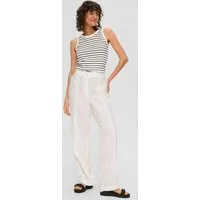 s.Oliver Chinos Hose Regular: Leinenhose mit weitem Bein