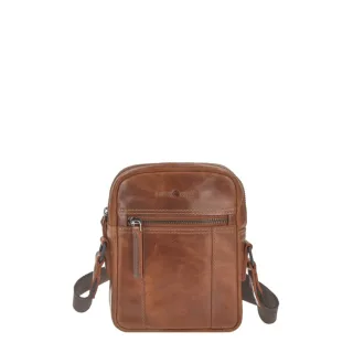 Herren Umhängetasche Leder Newport Caramel | Hellbraun | Greenburry