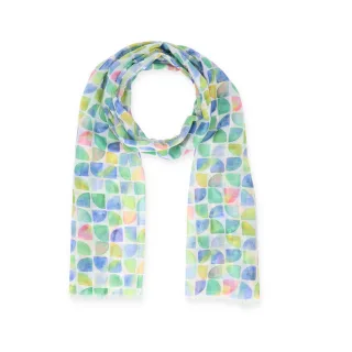 Halsüberkopf Accessoires - 70x180 Schal Mosaik blau - Gr. - OS