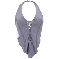 Guru-Shop T-Shirt Goa Top, Psytrance, Bandeau Top, Neckholder Top.. Festival, Ethno Style, alternative Bekleidung