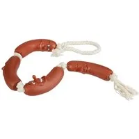 relaxdays Outdoor-Spielzeug Hundespielzeug Wurst, Kunststoff