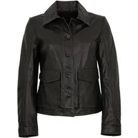 Jilani Lederjacke Wanja Jilani - Damen Lederjacke Lammnappa schwarz