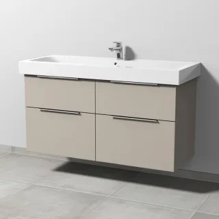Sanipa 3way Waschtischunterbau zu Geberit iCon Waschtisch mit 4 Auszügen, Kaschmir-Matt UP6551U