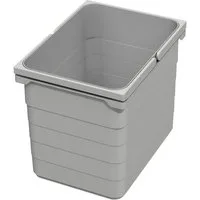 SO-TECH® Mülleimer eins2vier Abfallsammler Höhe: 250 mm, Volumen 15 Liter 306 x 230 mm alugrau 5078