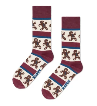 happy socks - Gingerbread Stripe Sock Rot - Gr. - 43.5