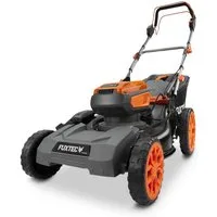 FUXTEC Akkurasenmäher FX-E2RM46PROSET, 46 cm Schnittbreite, variabler Radantrieb, 5Ah Akku, 46 cm Schnittbreite