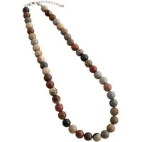 KARMA Kette ohne Anhänger Damen Naturstein 4 mm od. 8 mm Damenkette (Set, 1-tlg., Geschenk Perlenkette Steinperlen), modern Steinkette Natursteinschmuck