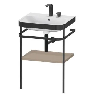 Duravit Happy D.2 Plus c-bonded Set mit Metallkonsole Leinen Matt 575x490x850 mm - HP4735E7575 HP4735E7575