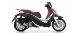 Sport Auspuff Arrow URBAN Alu BLACK Piaggio Beverly 300 HPE Bj. 2021-2024 +Kat/e-geprüft/EURO-5