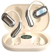 Toomoke Open Ear Bluetooth 5.3 Kopfhörer mit Ohrbügel, Open-Ear-Kopfhörer (ENC Geräuschunterdrückung, 60 Std. Laufzeit, IPX7 Wasserdicht, LED-Display, Kabellose Sportkopfhörer mit Mikrofon für Sport, Büro und Alltag)