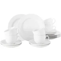 Seltmann Weiden Kaffeeservice Geschirr-Set, Service Rondo (18-tlg), 6 Personen, Porzellan, Tassen, Teller, Untertassen, 18 Teile, für 6 Personen Made in Germany