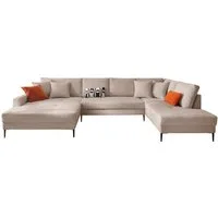 Trends by HG Wohnlandschaft Summer, 3 Teile, in Cord-Stoff mit Metallfuß