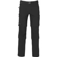 Bergson Outdoorhose QUEENSLAND Doppel Zipp-Off mit T-ZIPP Herren Wanderhose, vielseitig, pflegeleicht, Normalgrößen, schwarz