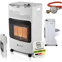 Juskys Heizstrahler GS42US, 4200 W, stark und energiesparend, 3-Stufen-Wärme-Regler, Gasflaschenhalterung