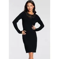 Laura Scott Strickkleid figurbetonter Schnitt mit Spitzendetails
