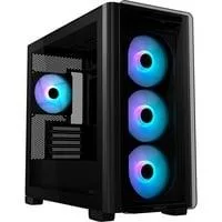 A23 PLUS TG ARGB , Tower-Gehäuse schwarz, Tempered Glass