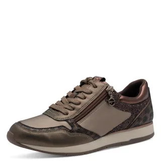 Tamaris - Da.-Schnürer taupe glam - Gr. - 38