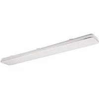 Reality Leuchten LED Deckenleuchte BLANCA, elegant schlichte weiße LED Deckenlampe, 120x17 cm, warmweiß, Dimmfunktion, LED fest integriert, Warmweiß, 3-Stufen dimmbar über Wandschalter, Deckenlampe für Büro Flur Treppe