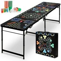 CampFeuer Spielzeug-Gartenset Bierpong Tisch, Klappbarer 6 in 1 Party Multigame Tisch inkl