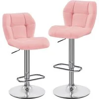 Yaheetech Barhocker 360° Drehbare Hocker mit Fußstütze (2 St), 1/2/4/6er-Set Barstühle Küchenstühle Bistrohocker höhenverstellbar