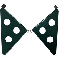 FHS Blumenkastenhalter 35705 Halterung Blumenkasten für Gitter Zaun grün 2er Set 3x22x22cm