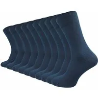 GAWILO Businesssocken für Damen & Herren aus hochwertiger Baumwolle ohne drückende Naht (10 Paar) Socken für den anspruchsvollen Alltag in schwarz, grau, blau und braun