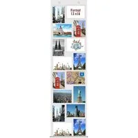 trendfinding Bilderrahmen Collage Fotovorhang mit Ösen für 16 Fotos im Hoch- und Querformat 13x18 cm, für 16 Bilder (1 St), 16 Fotos im Quer- und Hochformat