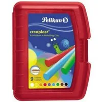 Pelikan Knete Pelikan Kinderknete Creaplast, 9 Farben (Packung, 9-tlg., Kinderknete), Verpackung: 9 Farben im roten Etui