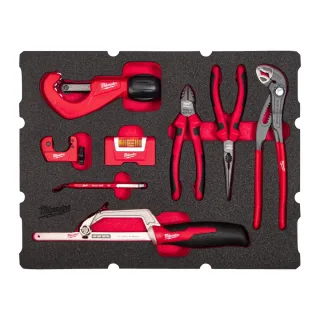 Milwaukee Sanitär-Werkzeug 8-teilige Einlage für PACKOUT Koffer mit Schubladen - 4932493639