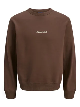 JACK&JONES - JORNORREBRO EMB SWEAT CREW NOOS Deep Mahogany - Gr. - M