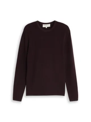 Denim Tom Tailor - Strickpullover aus Baumwolle dark plum - Gr. - XXL