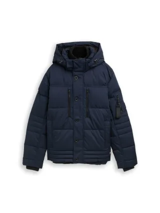Tom Tailor - Puffer-Jacke mit abnehmbarer Kapuze sky captain blue - Gr. - XXXL