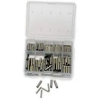 Behr Vorfachschnur Klemmhülsen Sortimentsbox mit 210 Stück sortiert von 1-3mm aus Messing, (210-St)