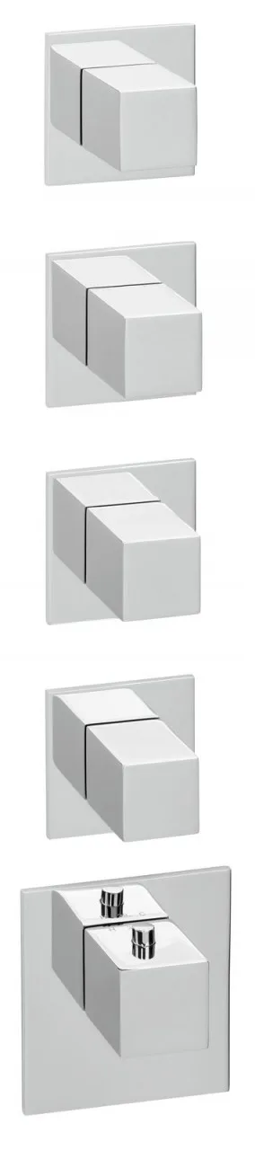 Herzbach Logic XL 4 Farbset 5 Blenden eckig 5 Griffe eckig Chrom, 11.524010.2.01 11.524010.2.01