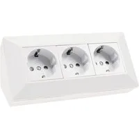 ChiliTec ChiliTec Steckdosenblock Unterbausteckdose 3-fach 250V 3er Aufputzstec Mehrfachsteckdose