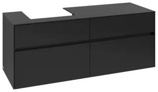 Villeroy & Boch Waschtischunterschrank Collaro C07400 1400x548x500mm 4 Ausz. Waschtisch li Volcano B C07400VL