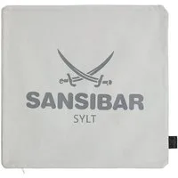 Sansibar Sylt Kissenhülle Kissenbezug Sansibar Sylt Kissenhülle, Sansibar Logo Druck, 45x45 cm, mit Logo-Schriftzug, mit verdecktem Reißverschluss