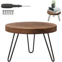 BlingBin Blumenhocker Pflanzenständer Holz, Blumenständer Rund Blumenhocker mit 3 Füßen (1 Stück, 1 St., 25,4 x 25,4 x 17,8 cm), für Verschiedene Topfgrößen Pflanzenregal Pflanzenhocker für Haus