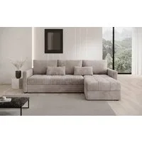 Luxusbetten24 Schlafsofa Designer Sofa Roma in Cord, mit Stauraum und Schlaffunktion