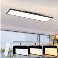 ZMH LED Deckenleuchte LED Panel Dimmbar - Flach Wohnzimmer mit Fernbedienung, LED fest integriert