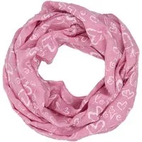 MIRROSI Loop Damen Schal mit Love Herz Muster Weich aus 100% Baumwolle, (ca. 160x44cm Zweimal um den Hals wickelbar, Loop-S), Damen Halstuch Stola ideal für Frühling,Sommer, Herbst