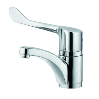 Kludi Medi-Care Waschtischarmatur 341130524 Klinikhebel, schwenkbarer Auslauf, chrom